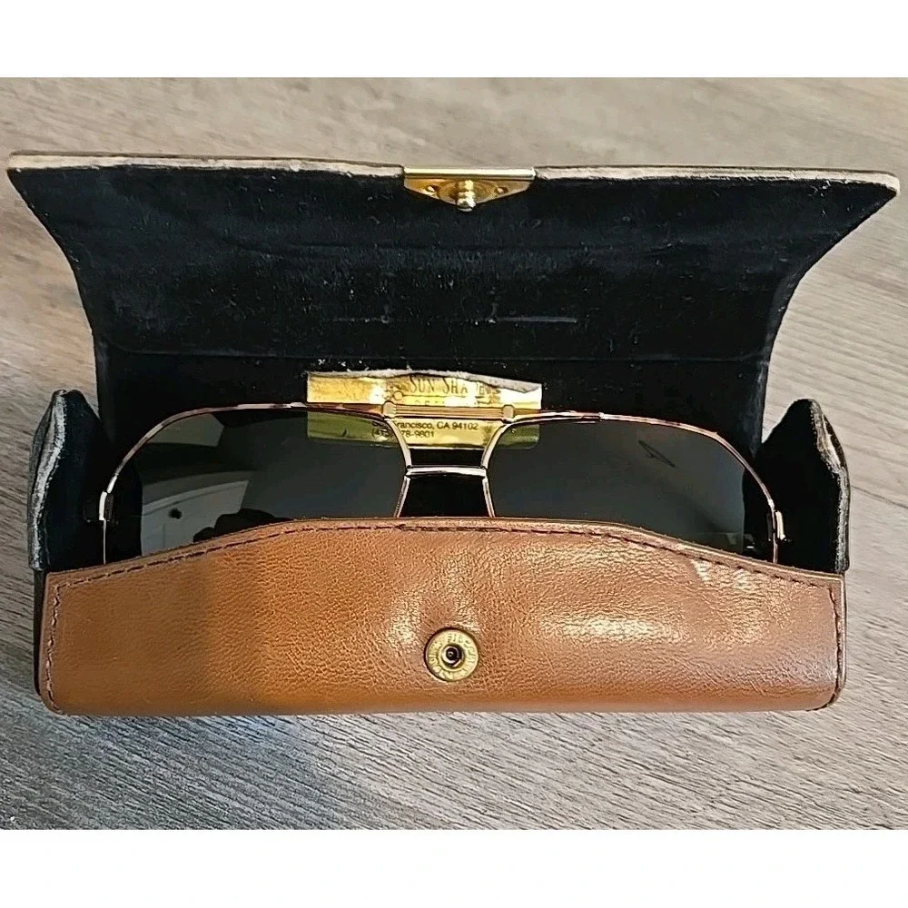 Valentino V632 Sunglasses 962 140 Gold Tone 58-14mm Vintage‎ Made Italy W/ Case